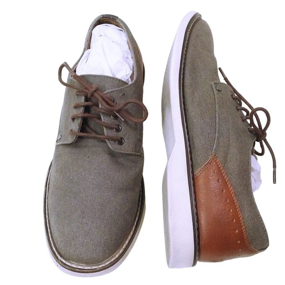 Madden Drudge Oxford -11M Summer Linen Fabric Lace-Up Lectronic Sole Preppy Grey - Picture 1 of 9